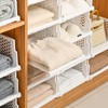 Pull-out Plastic Storage Basket,Stackable Closet Organizers Drawer Anti-Tipping, Reinforced Stable