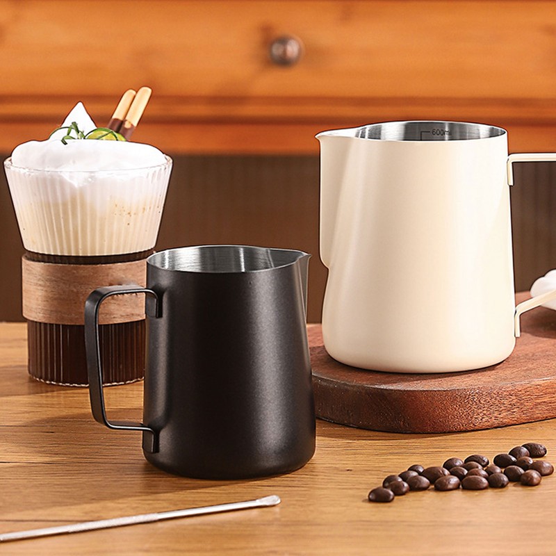 Pull Flower Cup Stainless Steel Art Froth Cup Pointed Mouth