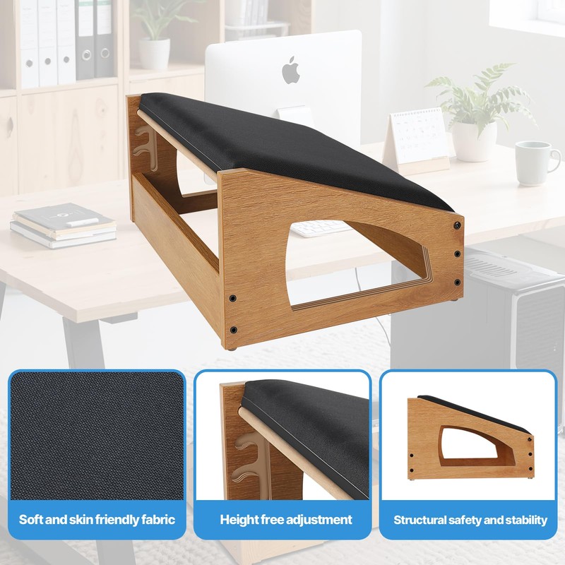 XINGMIAOWJ Ergonomic Foot Rest, 4 Adjustable Height Foot Stool,Footrest Under