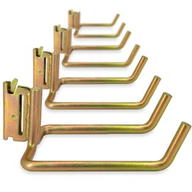 POROHOM 4 Pack E-Track Heavy Duty Shovel Hanger for Store Long Handled Tools, Large Steel Tool Hook TieDown Accessories Cargo Tie Down Systems in Trucks, Trailers,with Spring Fitting Attachments