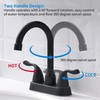 FROPO 2 Handle Black Bathroom Sink Faucet - 4 Inch