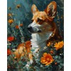 SVINOILER Paint by Number for Adults, Cuddly Corgi Snoozing, Oil