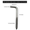 IDEALSV 304 Stainless Steel Screw in Hooks 2 Inch 7