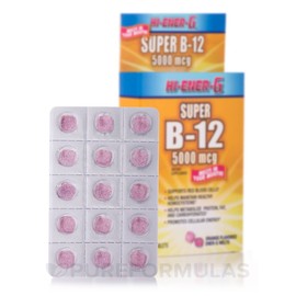 Hi Ener G Super B12 5000 mcg Tablets, By Windmill - 30 Ea