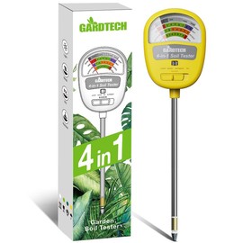 Gardtech Moisture Meter for Plant - 4-in-1 Soil Test Kit with 10Pcs Sticky Traps - Soil Moisture/Light/Nutrients/pH Meter for Garden, Lawn, Indoor & Outdoor (White)，Back to School Gifts - Color: White