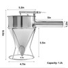 Stainless Steel Pancake Batter Dispenser, Funnel Dispenser with Stand, Kitchen