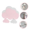 Ipetboom 4pcs Cartoon Cloud Wall Hooks Decorative Wooden Hangers for