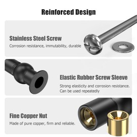 Quick Release Toilet Seat Fixings, AncableTop Universal Toilet Seat Hinge Fittings for WC Toilet Blind Holes 2 Pack