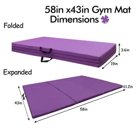 GLANT Gymnastics Bar for Kids with Swing Set, 8 Heights Adjustable Easy Folding Gymnastic Training Bar Kids Monkey Horizontal Bars - Max Load 300LBS (Purple-MAT)