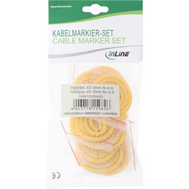 InLine® 59961D Cable Markers 2.0-3.0 mm No. 0-9 Pack of 1000