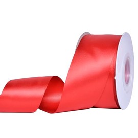 Ribest Red Double Faced Satin Ribbon, 2 Inch 25 Yard Ribbon for Crafts Gift Wrapping Bows Wedding Party Decoration Bouquet
