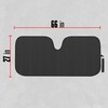 Motor Trend Black Accordion Folding Car Windshield Sun Shade -