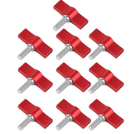 CS PRIORITY L Shape/T-Shape Adjustable 17mm 1/4 inch Screw Adapter Clamp Locking Screw Handle Camera Wrench Knob for Rods Clamp (T Red)