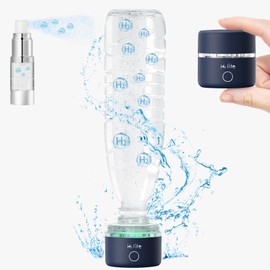 H2 Life Hydrogen Water Generator, Portable Type, High Concentration Hydrogen Pour Generator, 3200PPB, Portable Compact Design, Travel, Camping, Watching Sports, Training, Marathon, Fitness, Beauty,