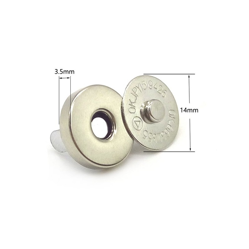 Aligle 50 Sets Magnetic Purse Snap Clasps Button/Great for Closure