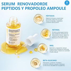 WEUD Centella Asiatica Suero y CICA Péptidos Propóleo Suero, 2 En 1 Kit de Sérum Coreana, Cuidado Antiedad y Reparador, Luminosidad y Piel Radiante, Fórmula Hipoalergénica para Todo Tipo de Piel (1 Centella y 1 Péptidos)