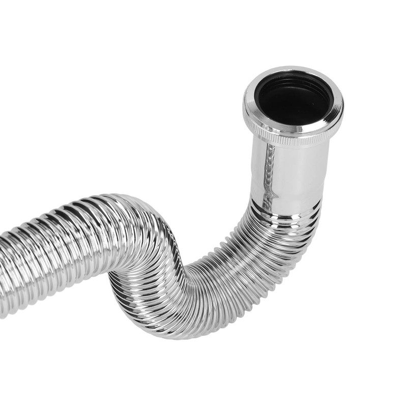Brass Flexible P Trap Pipe Corrugated Decorative No Odor Bendable