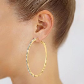Silver Hoop Earrings Chain Earrings Drop Earrings for Teenage Girls Wide Huggie Earrings for Girls Huggie Hoop Earrings for Women, Metal