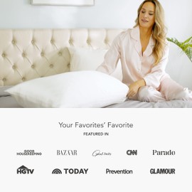 Fishers Finery 30mm 100% Pure Mulberry Silk Pillowcase, Good Housekeeping Quality Tested (Taupe Stripe, Queen)