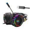 TEHAUX RGB Wired Gaming Headset with Microphone USB Single Plug
