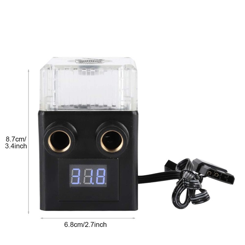 G1/4 Thread PC Water Cooling Pump With Temperature Display, 450L/H