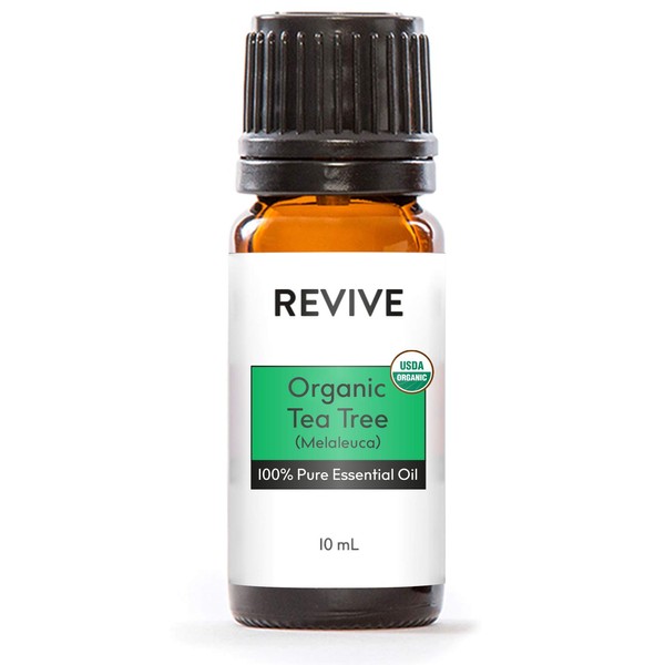 USDA Certified Organic Tea Tree Essential Oil by Revive Essential Oils - 100% Pure Therapeutic Grade, for Diffuser, Humidifier, Massage, Aromatherapy, Skin & Hair Care