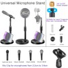 Etubby [3-in-1] Desktop Microphone Stand with Phone Holder, Adjustable Desk