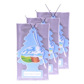 LITTLE TREES Car Air Freshener | Hanging Paper Tree for Home or Car | Summer Linen