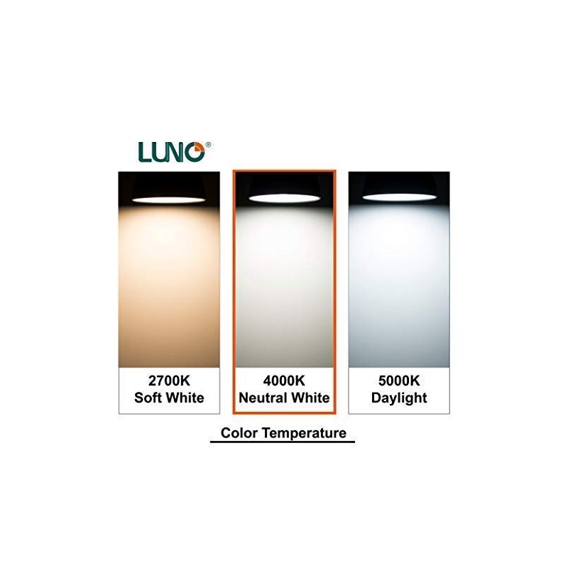 LUNO A19 Non-Dimmable LED Bulb, 9.0W (60W Equivalent), 800 Lumens,