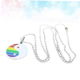 Baluue Rainbow Pendant Necklace Fashion Stainless Steel Jewelry for Daily Wear Parties and Unique Design with Fine Workmanship