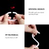 60Pcs Plastic Curtain Hanging Rings Durable Multifunctional C-Shaped Shower Curtain