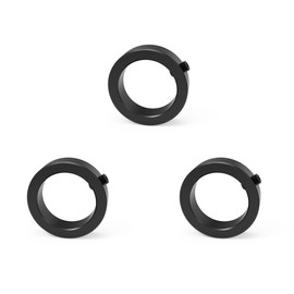 FOCMKEAS 3PCS Drill Stop Bit Collar Set(16mm) Carbon Steel Drill Bit Hole Adjustable Depth Split Positioner Ring, Tighten by Stops Set-Screw