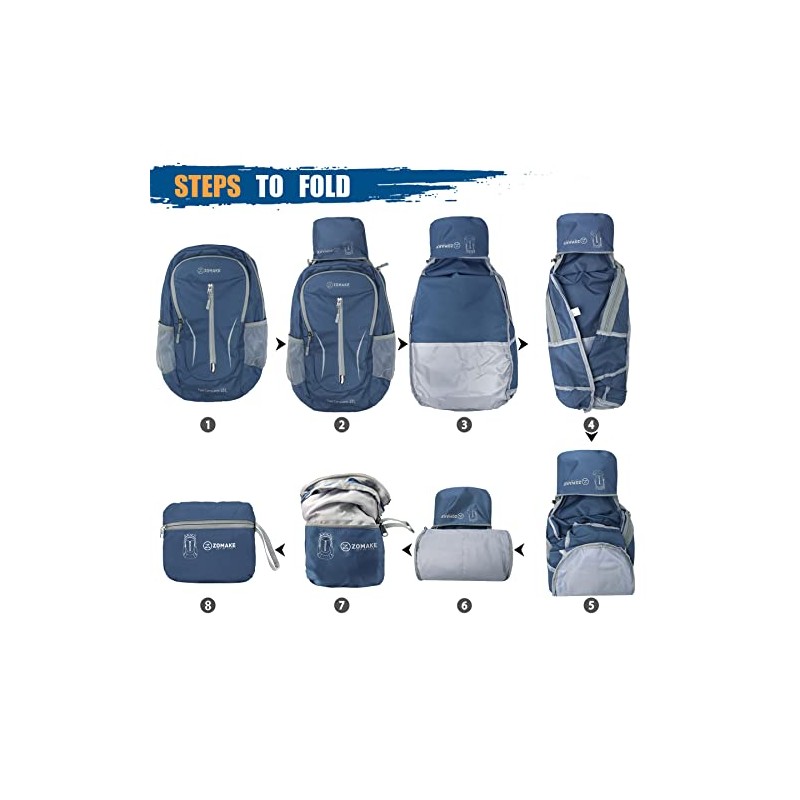 ZOMAKE Ultra Lightweight Packable Backpack - Perfect for Travel
