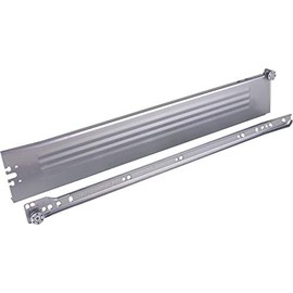 1 Pair Drawer Frames, Drawer Guides, Roller Runner System with Side Panels, Silver Metal