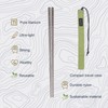 SANTTA Titanium Chopsticks with Travel Case - Ultralight and Reusable