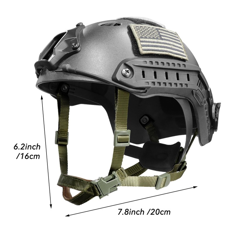 Yzpacc Tactical High Cut Helmet Chin Strap Adjustable Dial 4