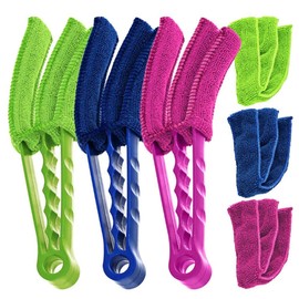 Hoshen Air Conditioner Brush, Car Air Outlet Brush, Multi-Function Cleaning Brush, Removable Cleaning Clip (Including a Cleaning Brush Head) - Blue