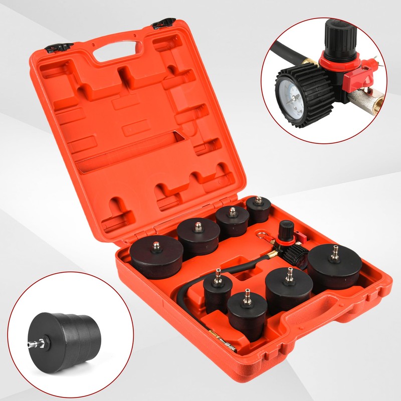 WUODAO 9-Piece Turbo System Leakage Tester Set Turbocharger Turbo Boost