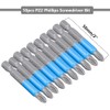 Saipor 10-Piece PoziDriv PZ2 Magnetic Screwdriver Bit Set 50mm/2" Long