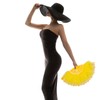 Foldable Feather Fan, Yellow