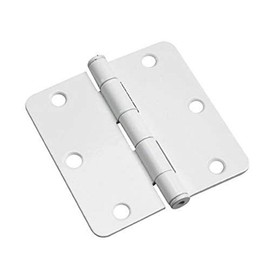 Richelieu Hardware - 2821WB - Box of 2 - Traditional - Full Mortise Butt Hinge - Rounded Edges - White Finish