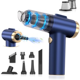 Handheld Car Vacuum Cleaner, 2-in-1 Portable Mini Car Vacuum Cleaner,21000Pa High Power & Air Duster, Handheld Vacuum Cordless with LED Light and