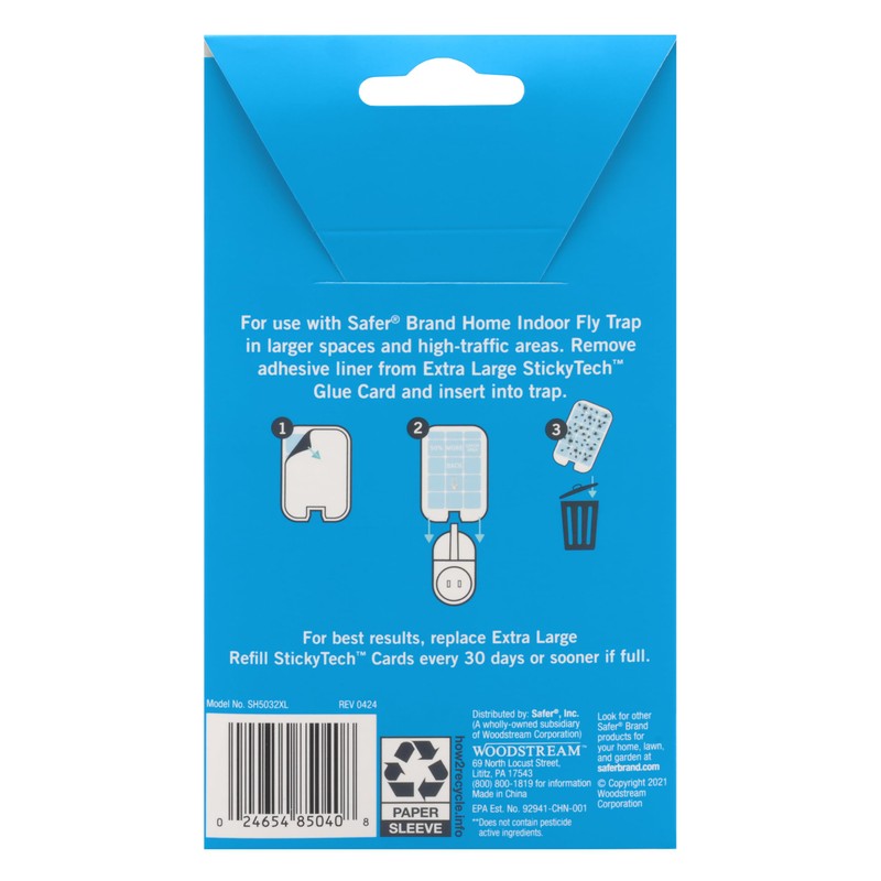 Indoor Plug-in Fly Trap Refill Pack of Extra Large Glue