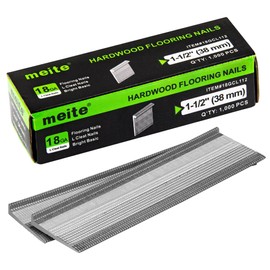 meite 18 Gauge Flooring Nails, 1-1/2 Inch 18GA L-Cleat Nails Hardwood Flooring Nails for Hardwood Installation, Compatible with 18GA Flooring Nailers (5 Boxes)