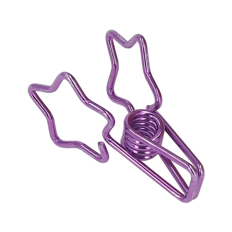 100pcs Star Binder Clips Cute Cartoon Hollow Strong Clamping Force