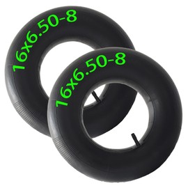 2-Pcs 16x6.50-8 Tube 16x7.50-8 Inner Tube 16x650-8 16x750-8 Straight Valve Stem for Lawn Mowers/Snow Blowers/ATVs/Go Kart and More