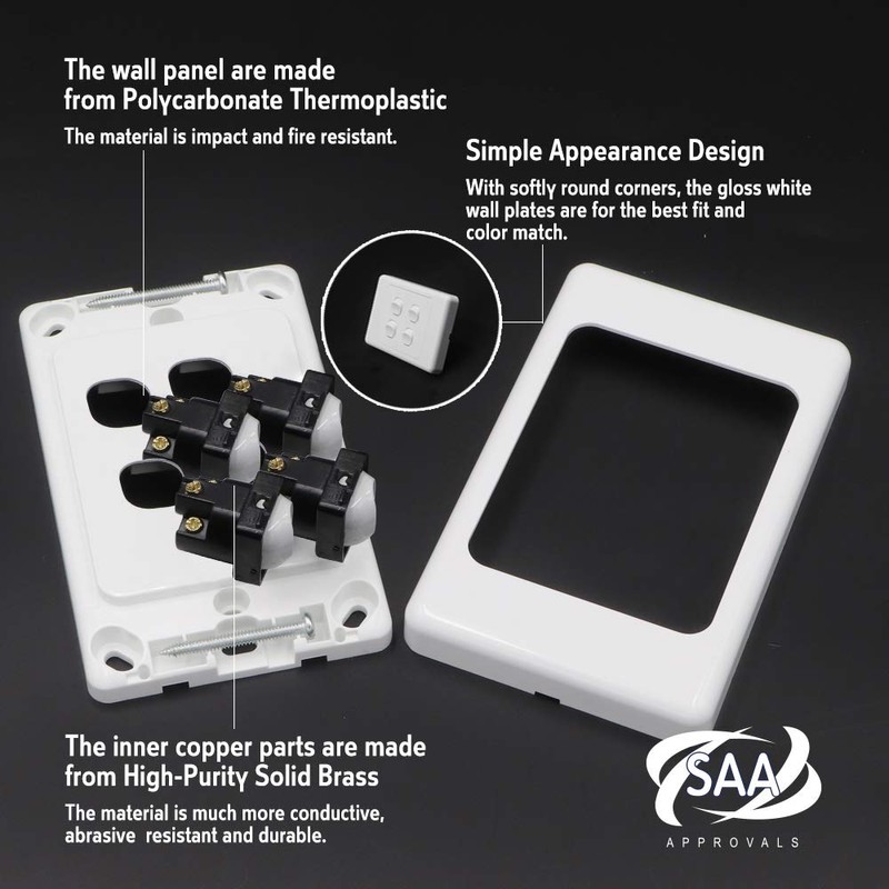 Contech CLSOL 4 Gang 2 Way Push Button Light Switch