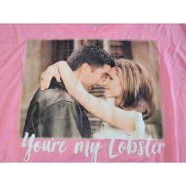 Friends Sleep Shirt You're My Lobster Ross Rachel XL 16-18 Pink Sleepwear NEW