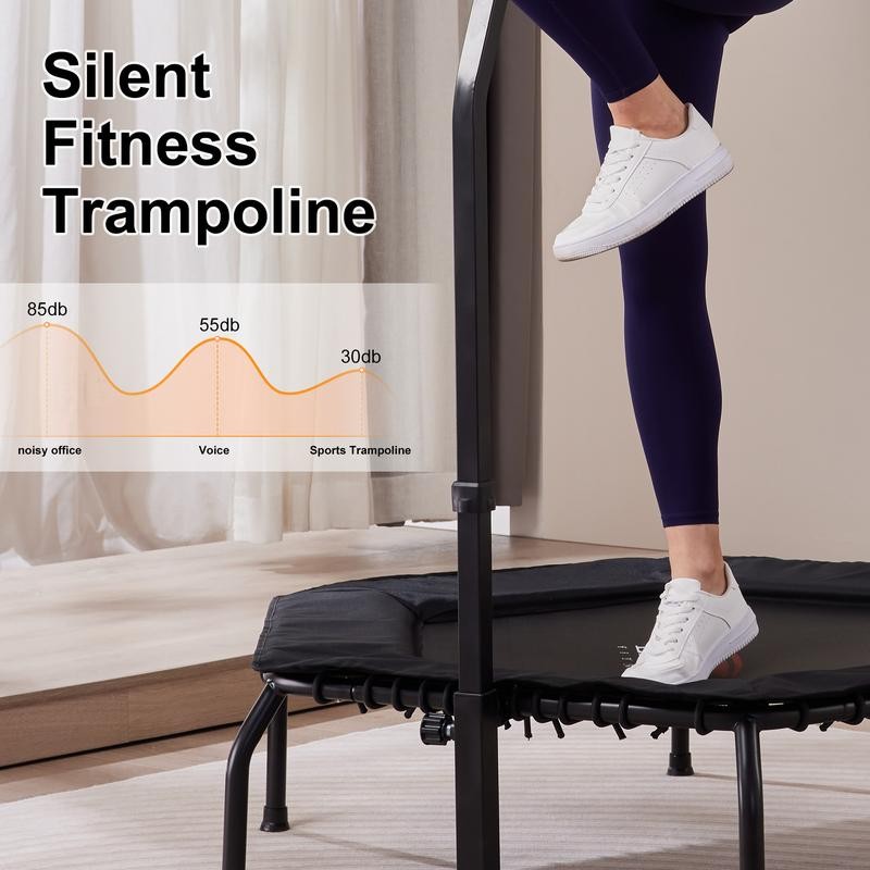leikefitness Professional Gym Workout 50" Fitness Trampoline Cardio Trainer Exercise