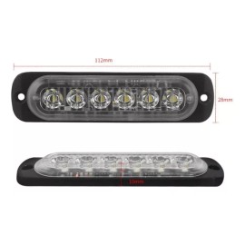 Eurotruck Mexico Lateral Led Barra Estrobo Escolta Patrulla 16 Funciones 20pz